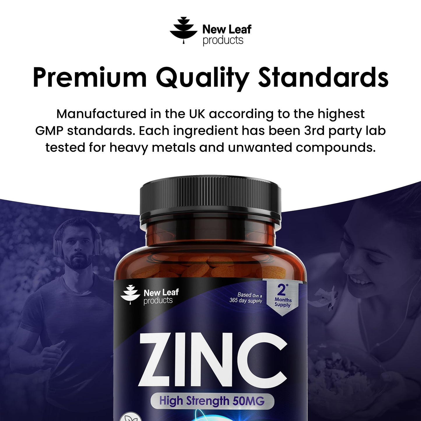 - Zinc 50mg High Strength - Zinc Tablets with Copper