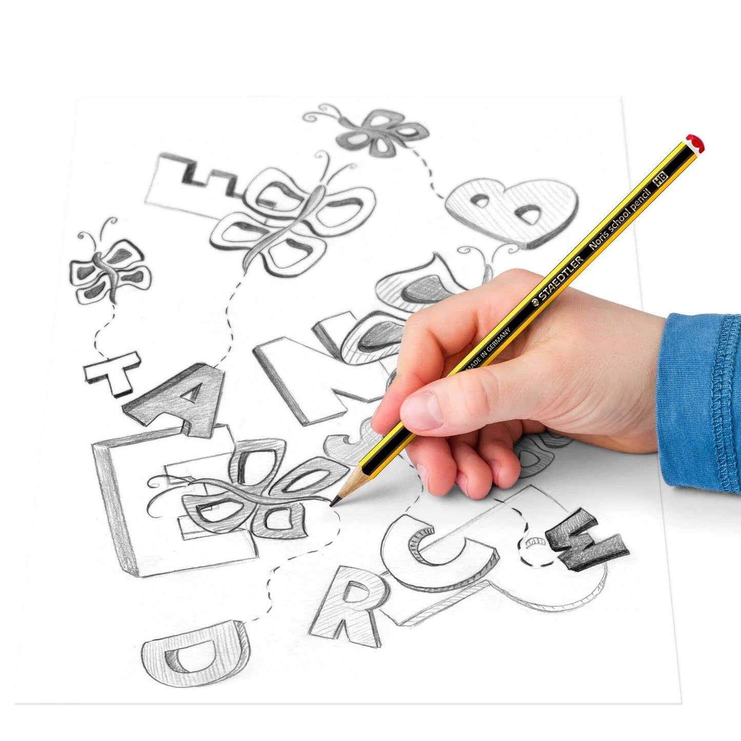 - STAEDTLER 121 | Noris School Pencils with Mini Eraser | Sharpener | Pack of 12 -