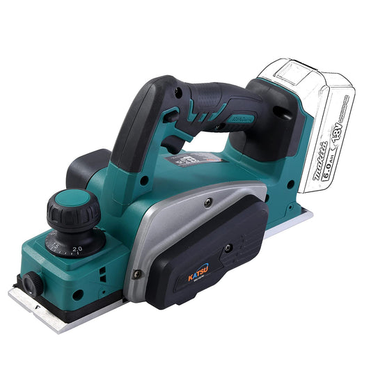 - KATSU Cordless Planer | 21V/18V | Electric Hand Planer with 82mm Width and 2mm Depth -