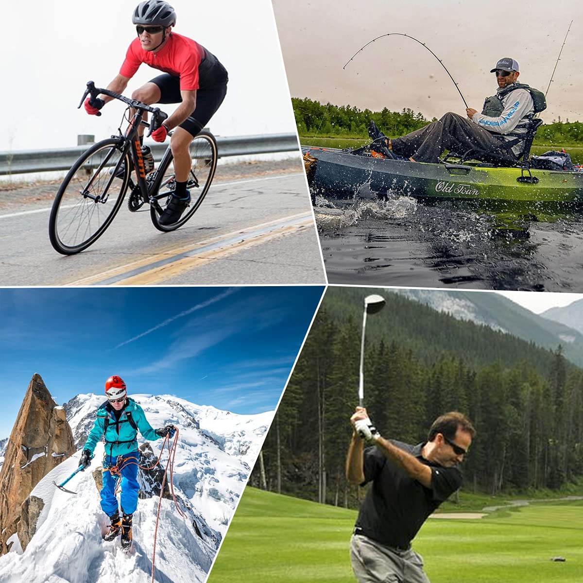 BONDDI Sunglasses Men - Polarized Sports Sun Glasses Ultra Light Unbreakable Frame Eyewear UV400 Protection for Man Women