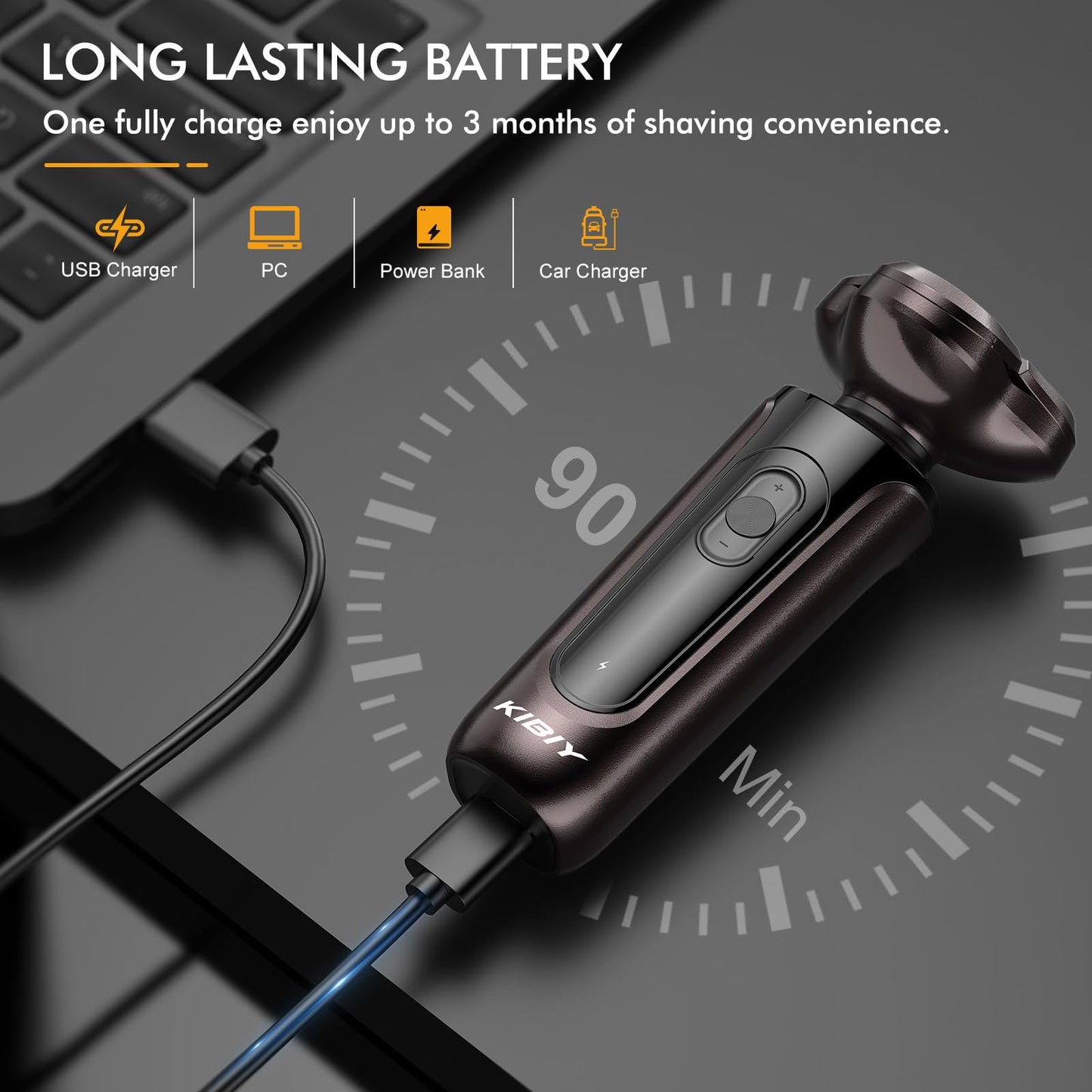 - Electric Shaver for Men | Cordless Rechargeable Rotary Shaver -