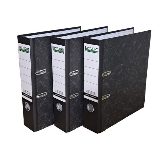 - Eastlight A4 Lever Arch Files Black & White Pack of 3 -