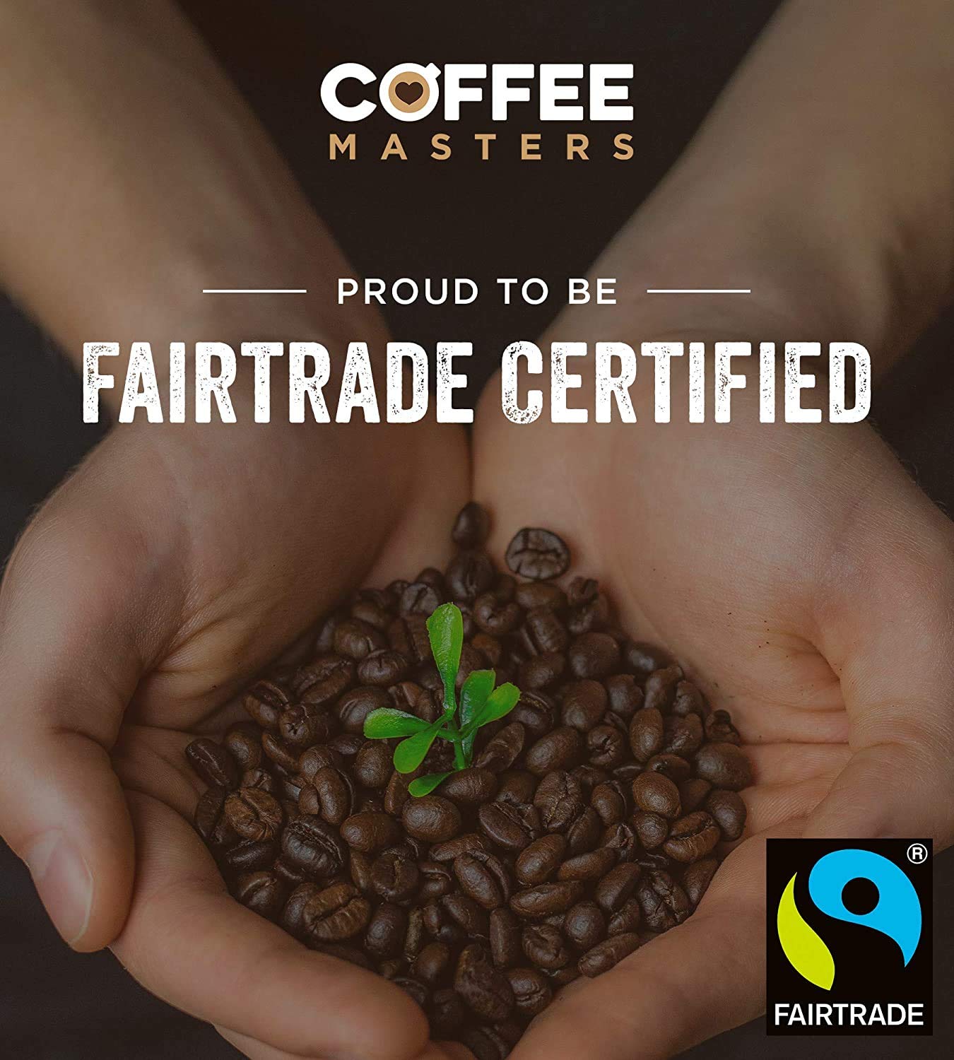 Coffee Masters Peruvian, Organic, Fairtrade, Coffee Beans - Great Taste Award Winner 2018 (1 Pack x 1 Kg)