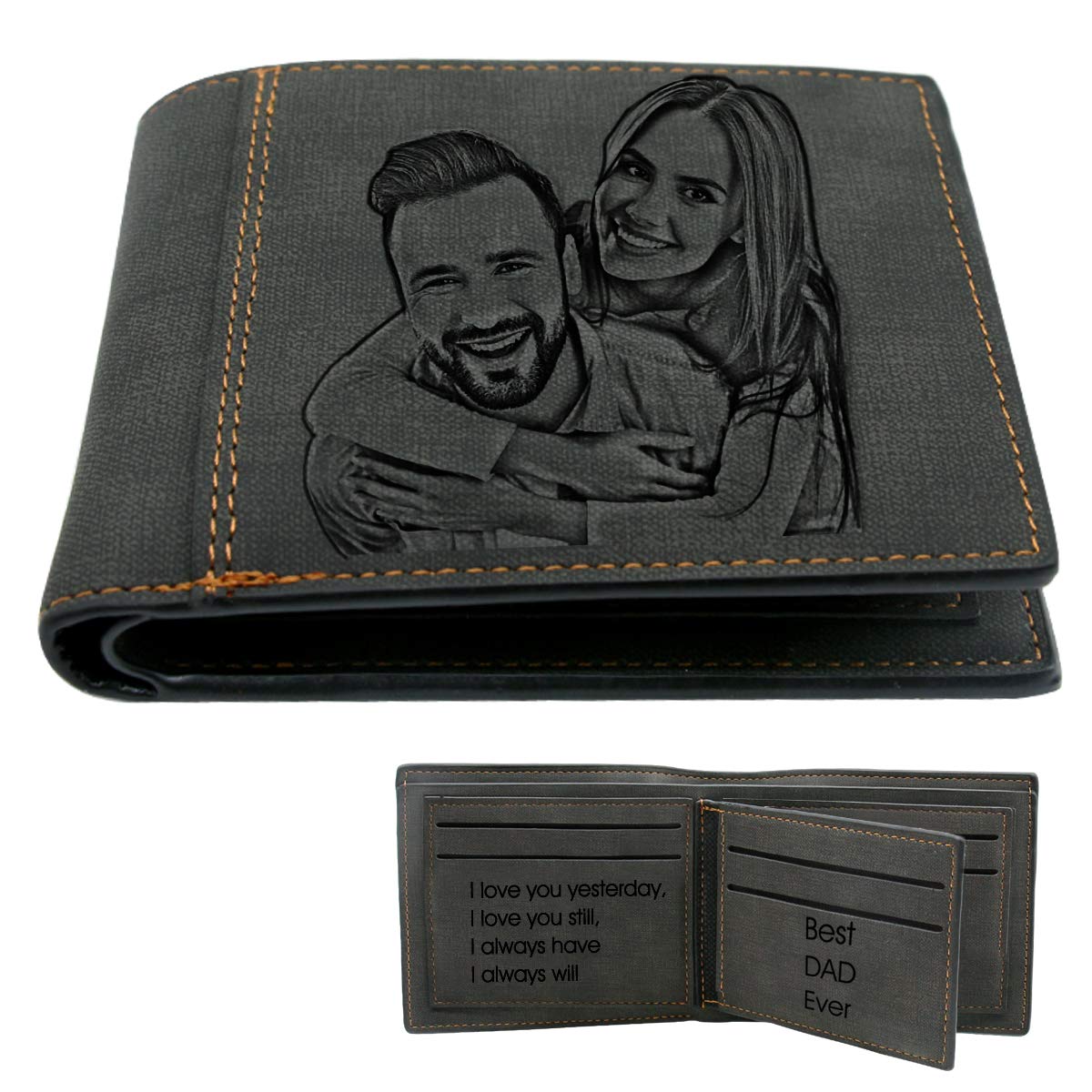 - Personalised Photo Wallets for Men | Custom Trifold Engraved Men's Photo Wallets -