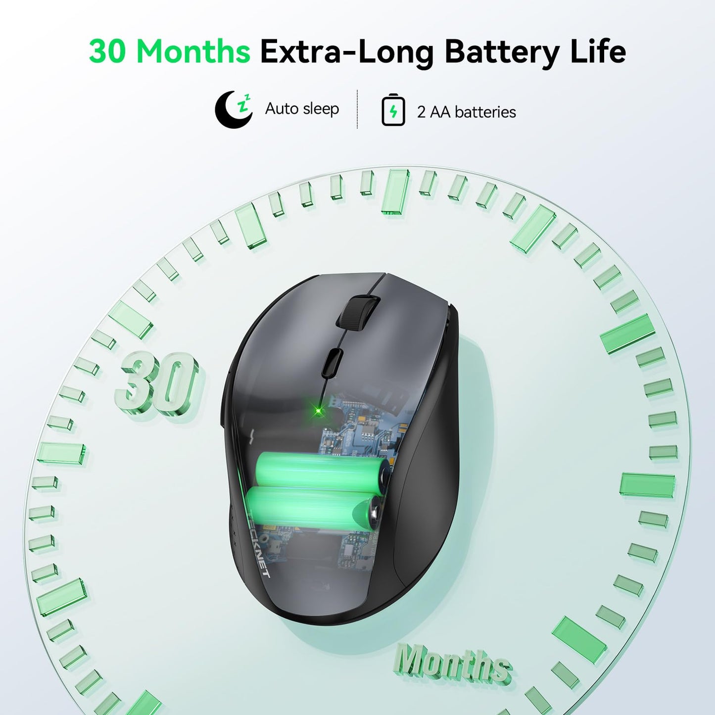 - TECKNET Wireless Mouse for Laptop | 4800 DPI Optical Computer Mice -