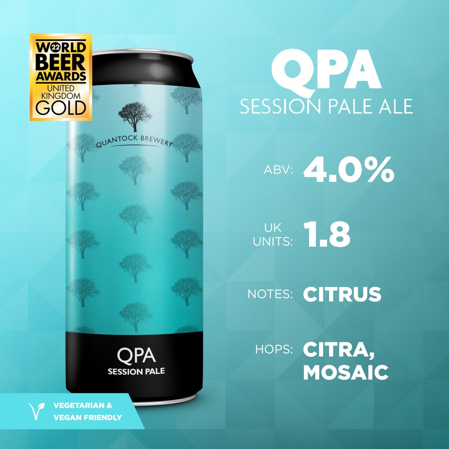 - Quantock Brewery | QPA Session Pale Ale ALC 4.0% VOL (12 x 440 ml) | Classic Pale Base -