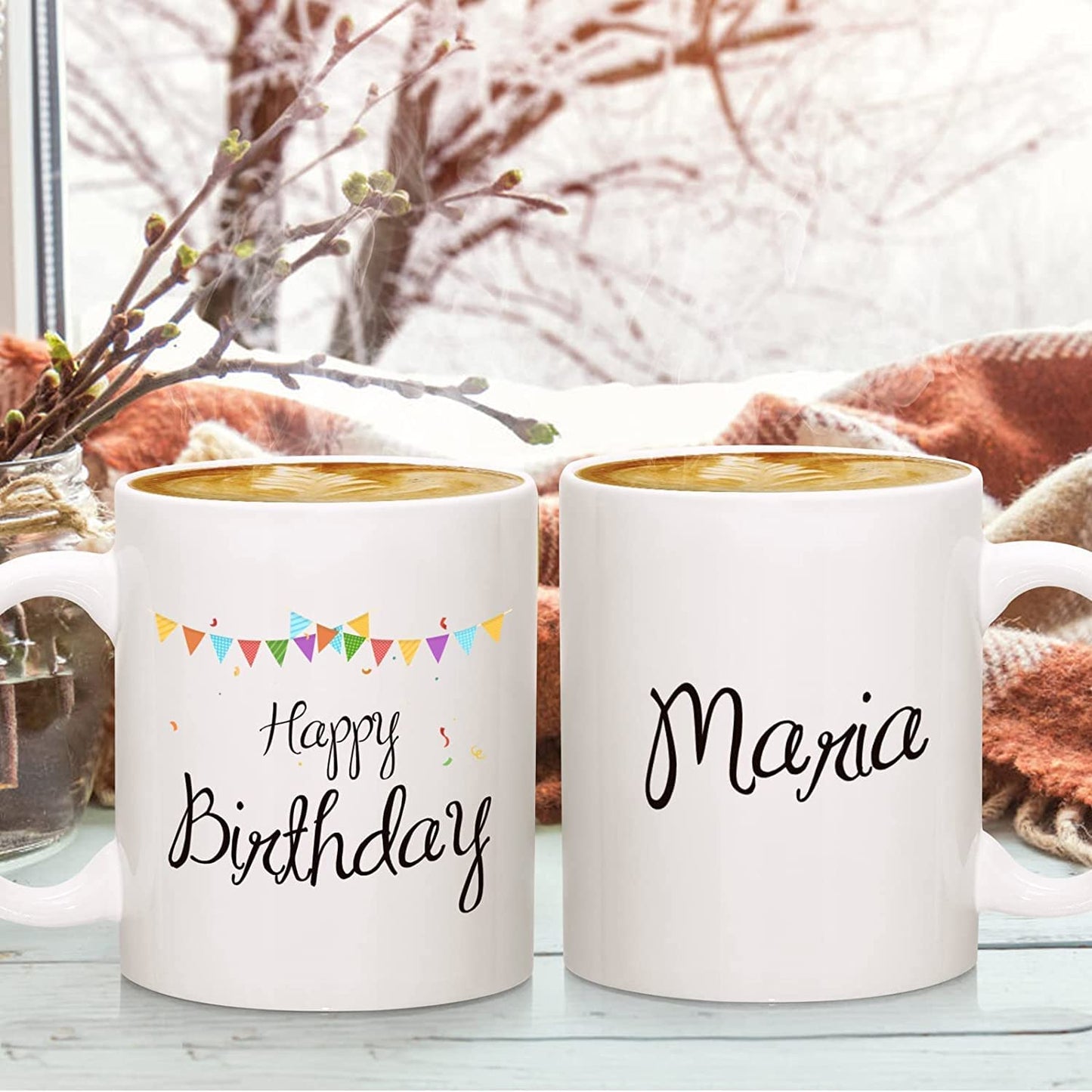 - UNIQUILLING Personalised Mug Print 2 Sides- Personalised Gift for Dad Fathers Day-Custom Mug -
