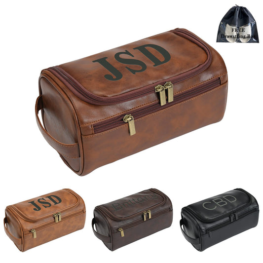 - Personalized Leather Toiletry Bag For Men | Gift For Him -