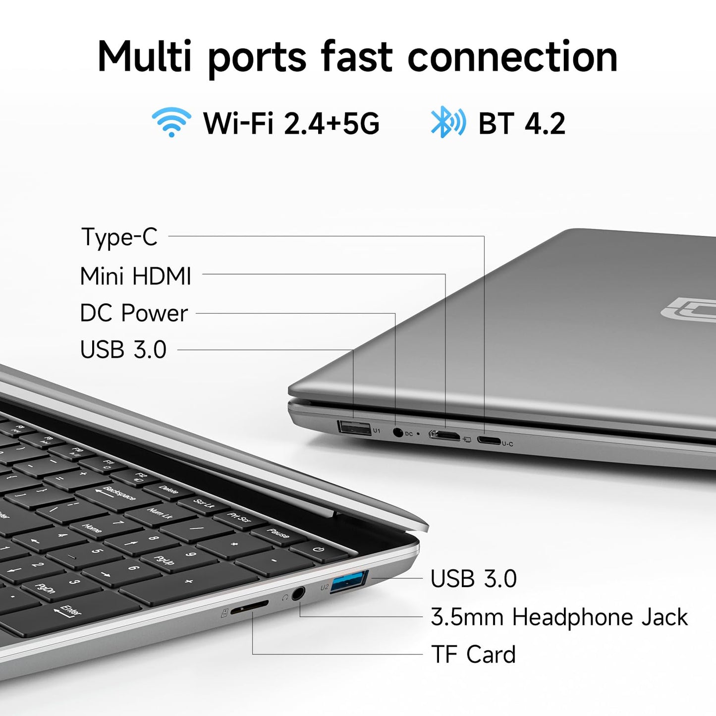 - jumper Laptop | 15.6 inch Full HD Display | 4GB DDR4 RAM 128GB SSD | 5205U Processor | 38Wh Battery | Dual Stereo Speakers | USB3.0 | Office 365 1-Year Subscription -