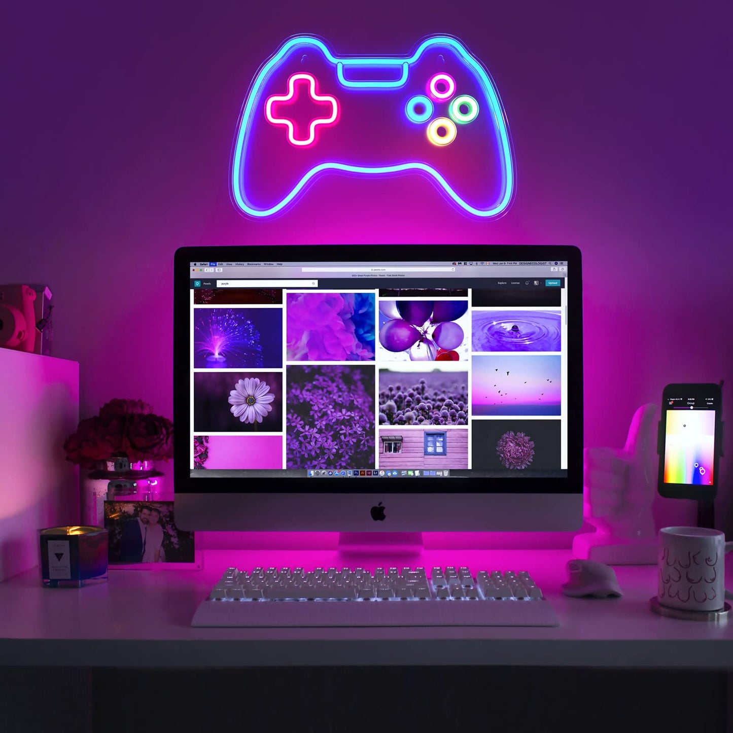 - Game Neon Sign | Cisteen Gamepad Shape LED Neon Light Signs -