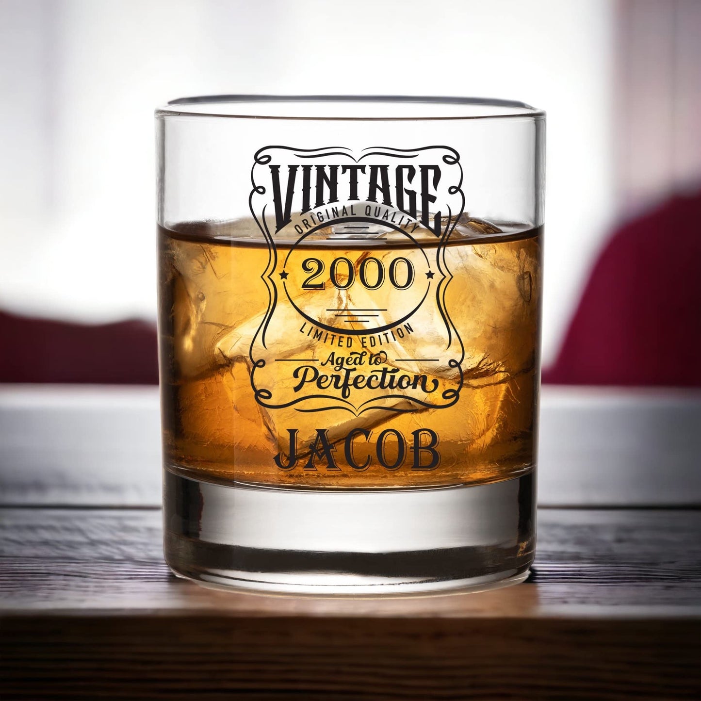 - ukgiftstoreonline Personalised Vintage Birthday Whiskey Glass -