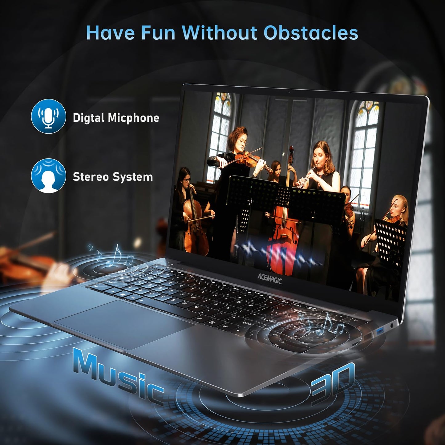 ACEMAGIC Newest Gaming Laptop Computer - 16.1'' FHD Display Laptop with AMD Ryzen 7 5700U Processor(beat i7-1265U), 16GB Ram DDR4x2 512GB SSD Gaming Notebook Computer with Backlit Keyboard, WiFi 6