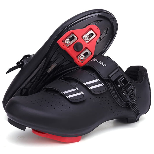 Cycling Shoes for Men Women Compatible with Peloton Bike Shimano SPD & Look ARC Delta for Indoor Spin Cycle Road Bike Shoes with Delta Cleats Pre-Installed, Black 7