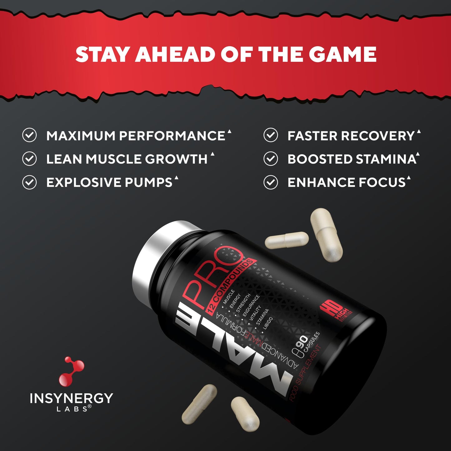 - Male Pro Testosterone Booster for Men | Testosterone Supplements 12 in 1 Test Support -