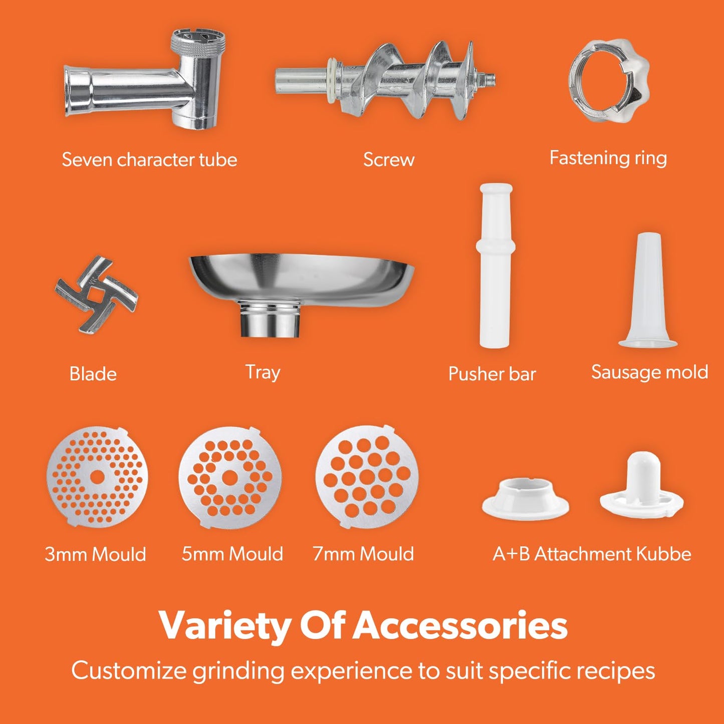 - Geepas Electric Meat Grinder | Stainless Steel Meat Mincer & Sausage Stuffer -