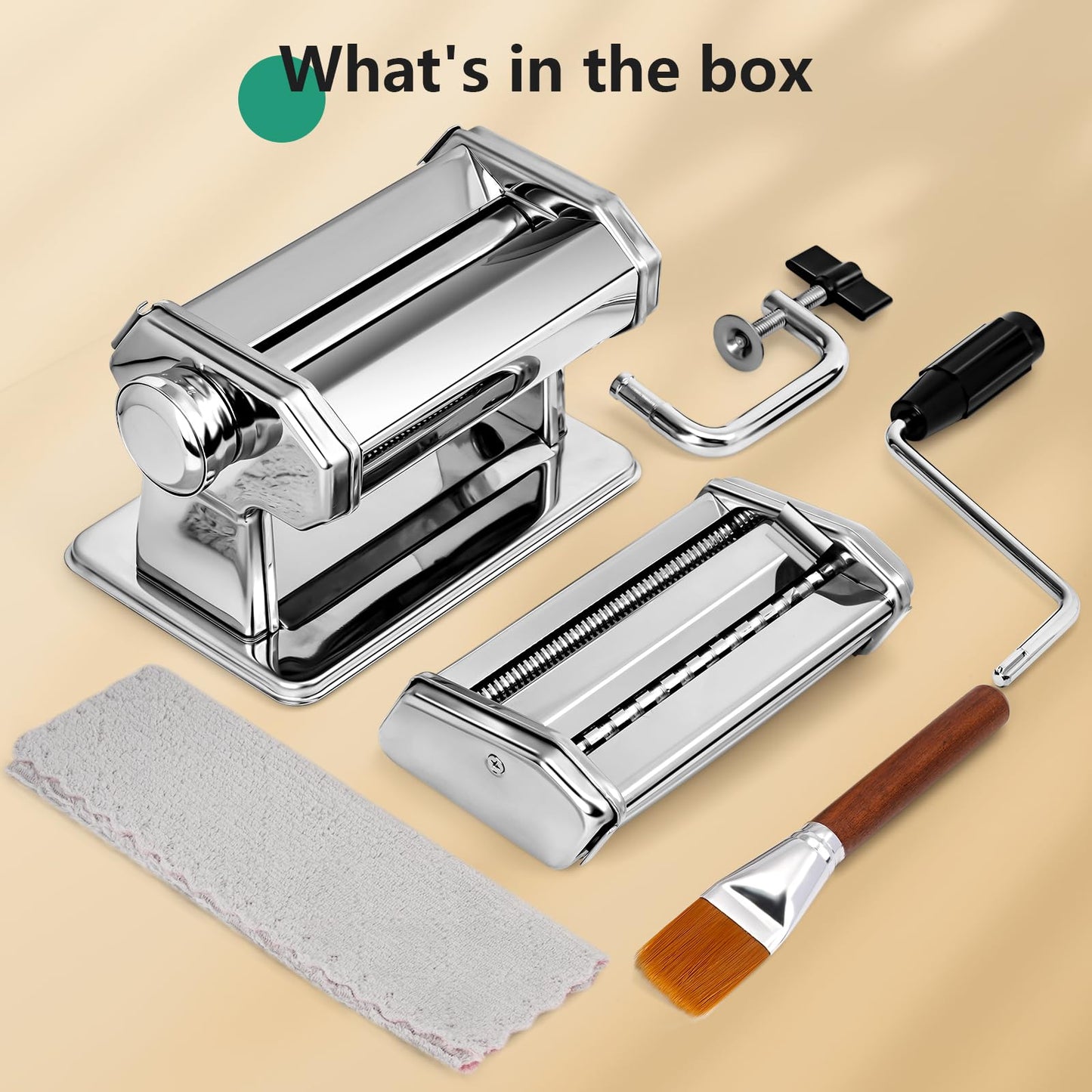 - Manual Pasta Maker Machine | Stainless Steel Pasta Roller and Cutter -