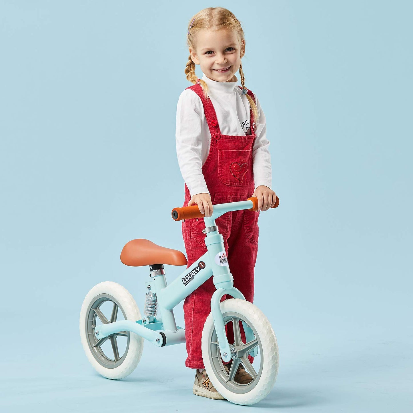 - HOMCOM 12" Kids Balance Bike | No Pedal Bicycle | 2-5 Years Gift for Boys Girls -