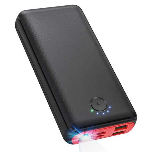 - Power Bank 27000mAh Powerbank | Fast Charging 22.5W QC 3.0 Portable Charger | Outputs Inputs Flashlight USB C Battery Pack -