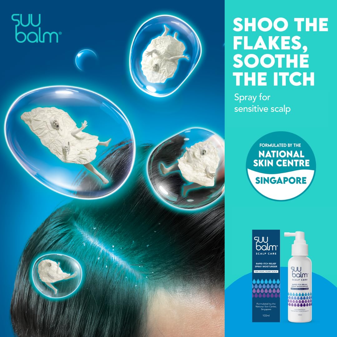 - Suu Balm | Scalp Care Rapid Itch Relief Spray Moisturiser | For Dry, Itchy, Flaky Scalp | 40ml -