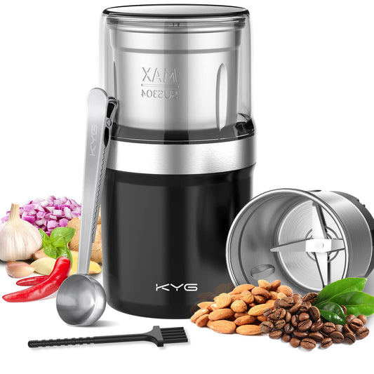- KYG Coffee Grinder | Electric Grinder for Seeds, Herb, Nuts -