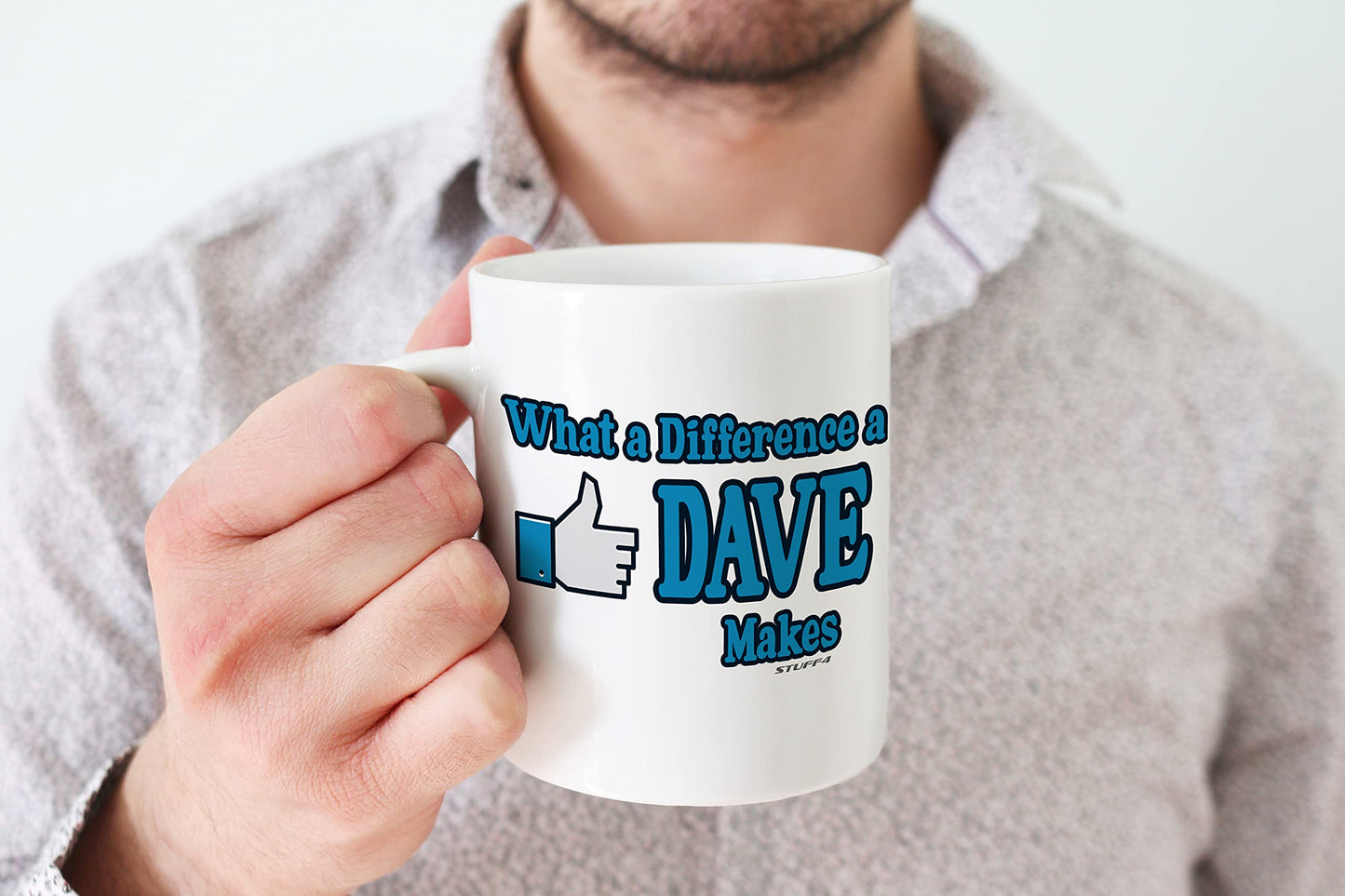 - Stuff4 What A Difference A Dave Makes Mug | 11oz Ceramic Dishwasher Safe -