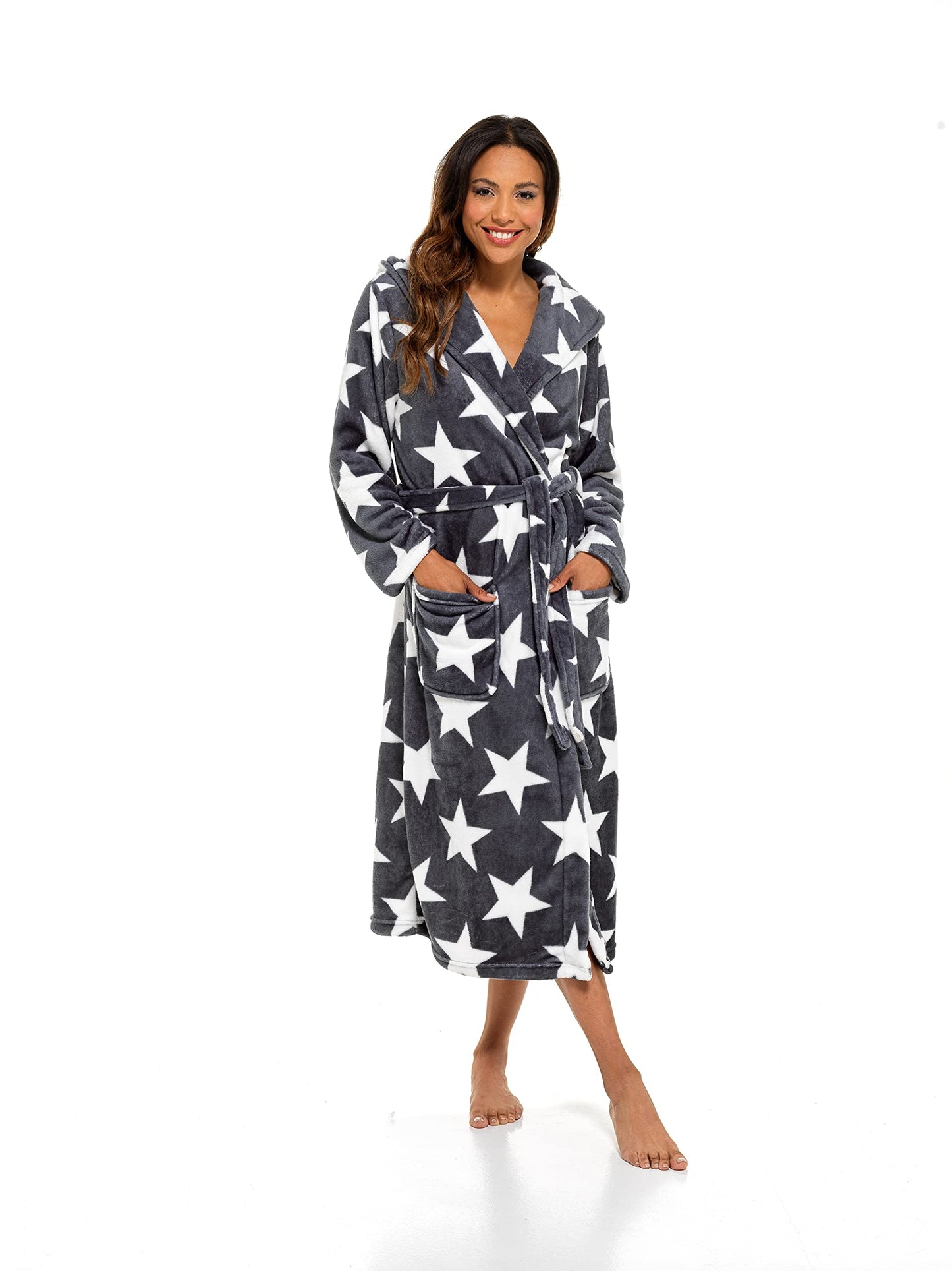 - INSIGNIA Ladies Dressing Gown | Fluffy Super Soft Hoodie -