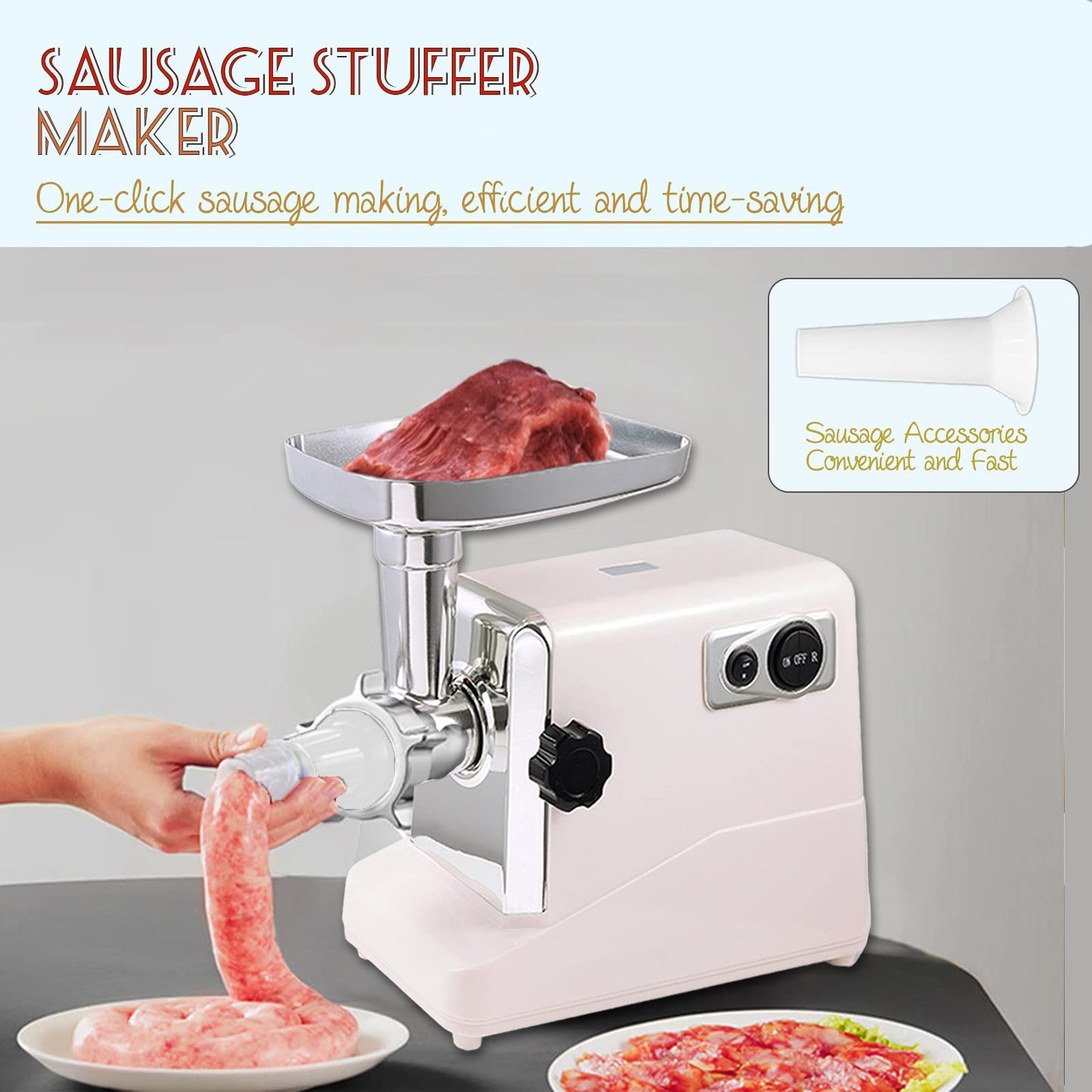 - VNIMTI Meat Grinder Electric, 3500W Meat Mincer Machine -