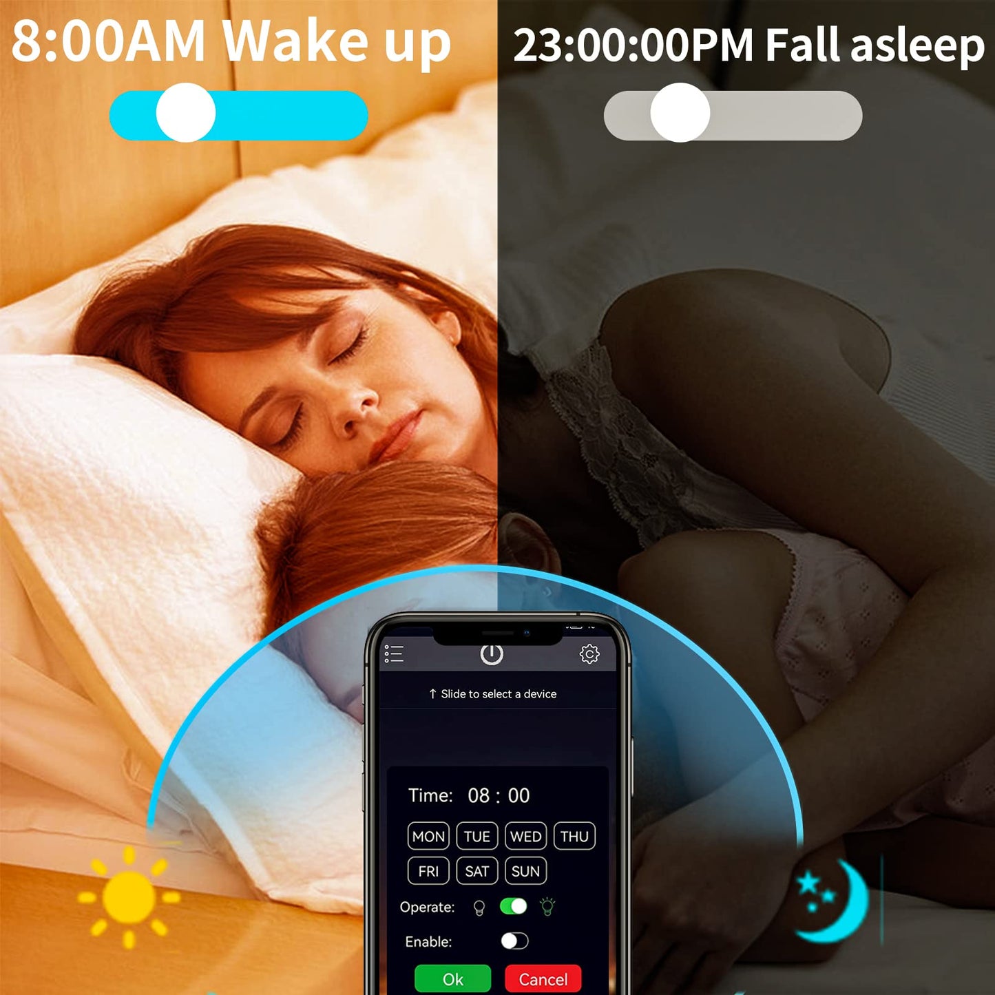 - KSIPZE 30m Led Strip Lights | RGB Music Sync Color Changing Led Lights -