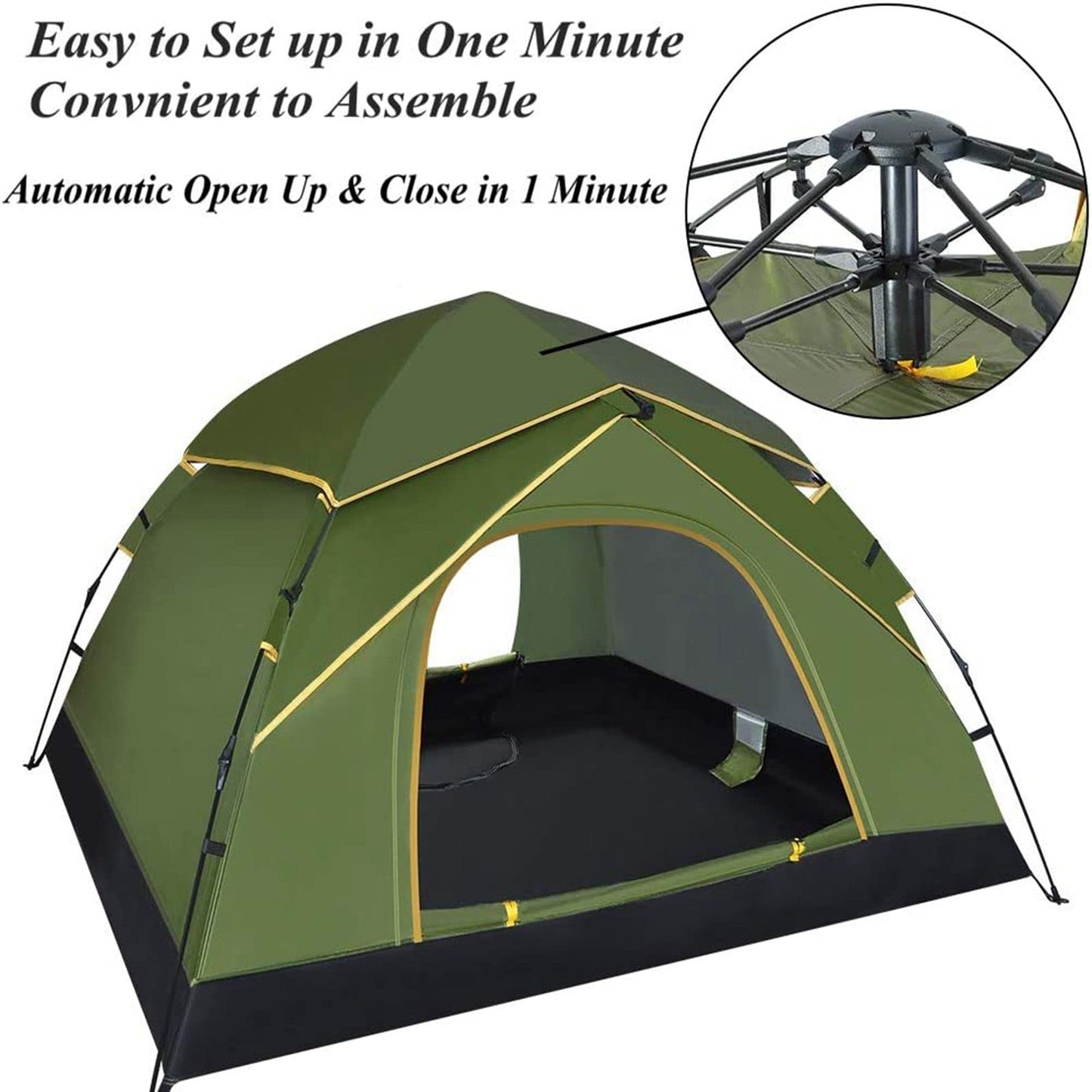 - GEEDIAR Instant Pop Up Tent | Automatic Portable Beach Dome Tent | Outdoor Waterproof Camping Tent -
