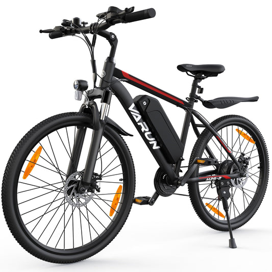 - VARUN 24"/26" E-Bike with 36V/48V Removable Battery, 250W Motor, Electric Mountain Bike -