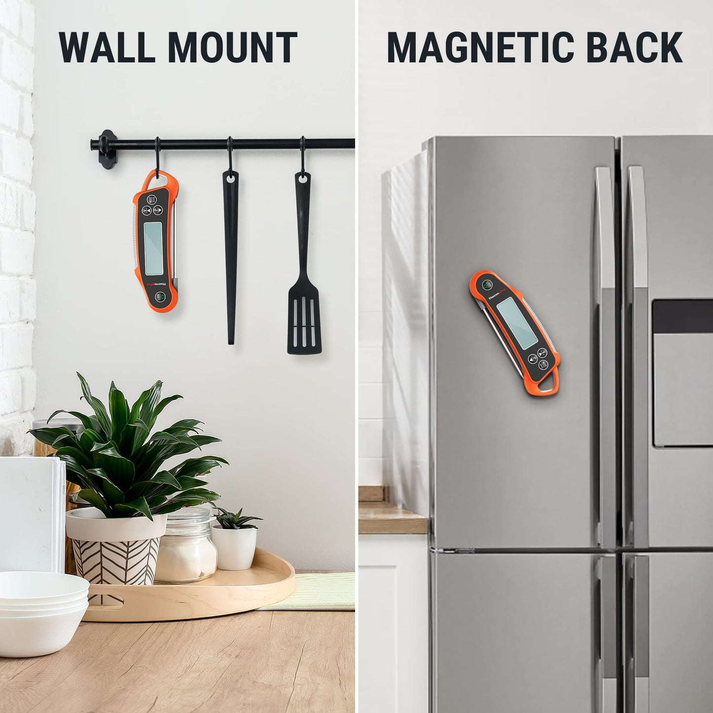 - ThermoPro Instant Read Meat Thermometer | Digital | 2-in-1 Waterproof Kitchen Food Thermometer -