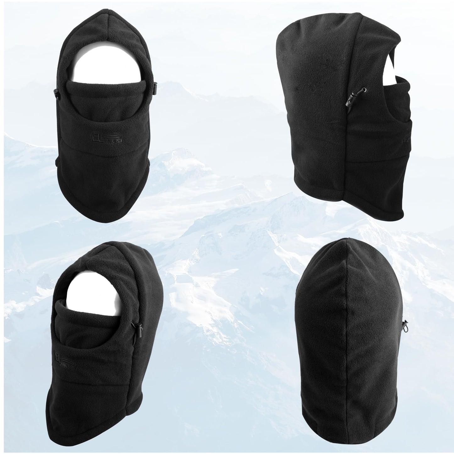 Azarxis Kids Balaclava Fleece Hat Thermal Full Face Cover Cap Winter Warm Neck Warmer Hood Windproof Adjustable for Boys Girls Skiing Snowboarding Skating Cycling Hiking Outdoor (Light Purple)