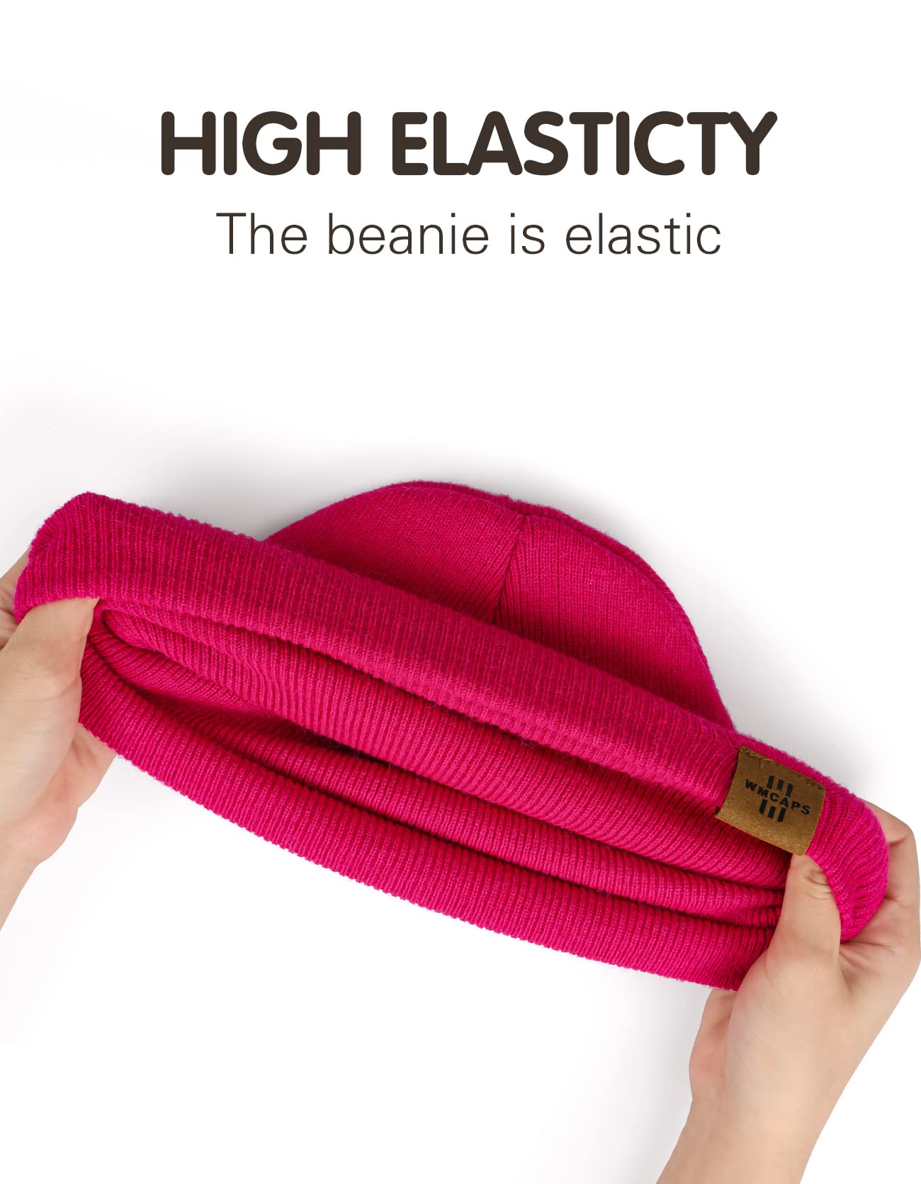 Beanie for Kid, Stretchy Childrens Thermal Insulated Wolly Hat with Turn Up for Boys and Girls, Double Layer for Winter Autumn (Orange)