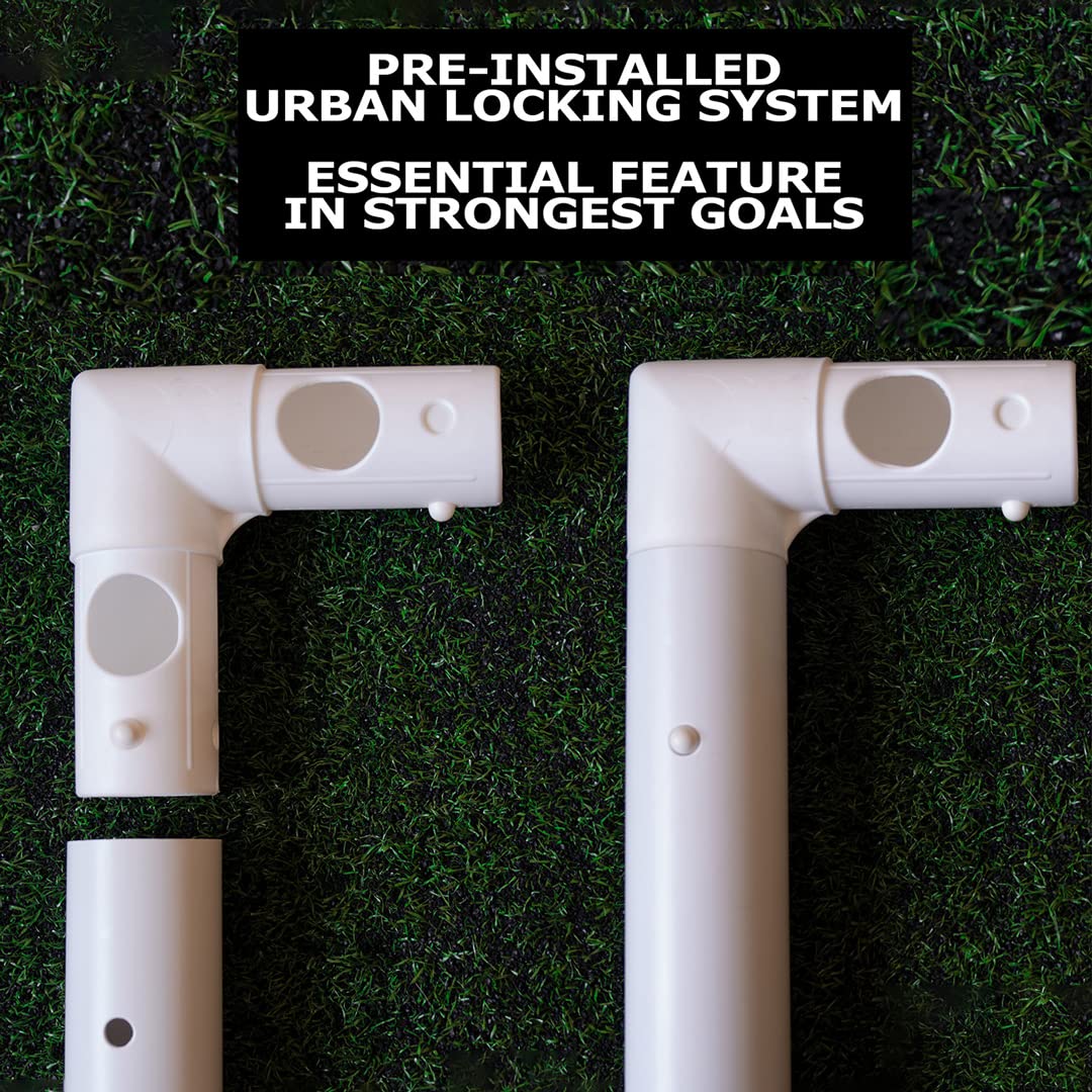 - Football Flick Urban Goal | 8x4 Football Goal | White | 8x4  -