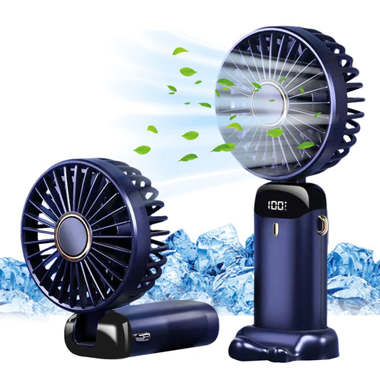 - Jsdoin Hand Held Fan | Portable Handheld USB Rechargeable Fans | 5 Speeds -