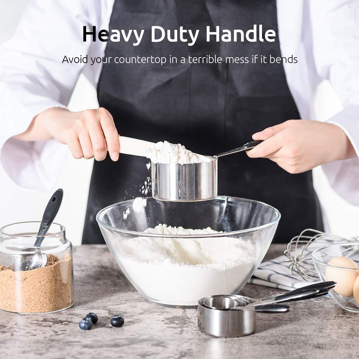 - U-Taste 18/8 Stainless Steel Measuring Cups and Spoons Set of 10 -