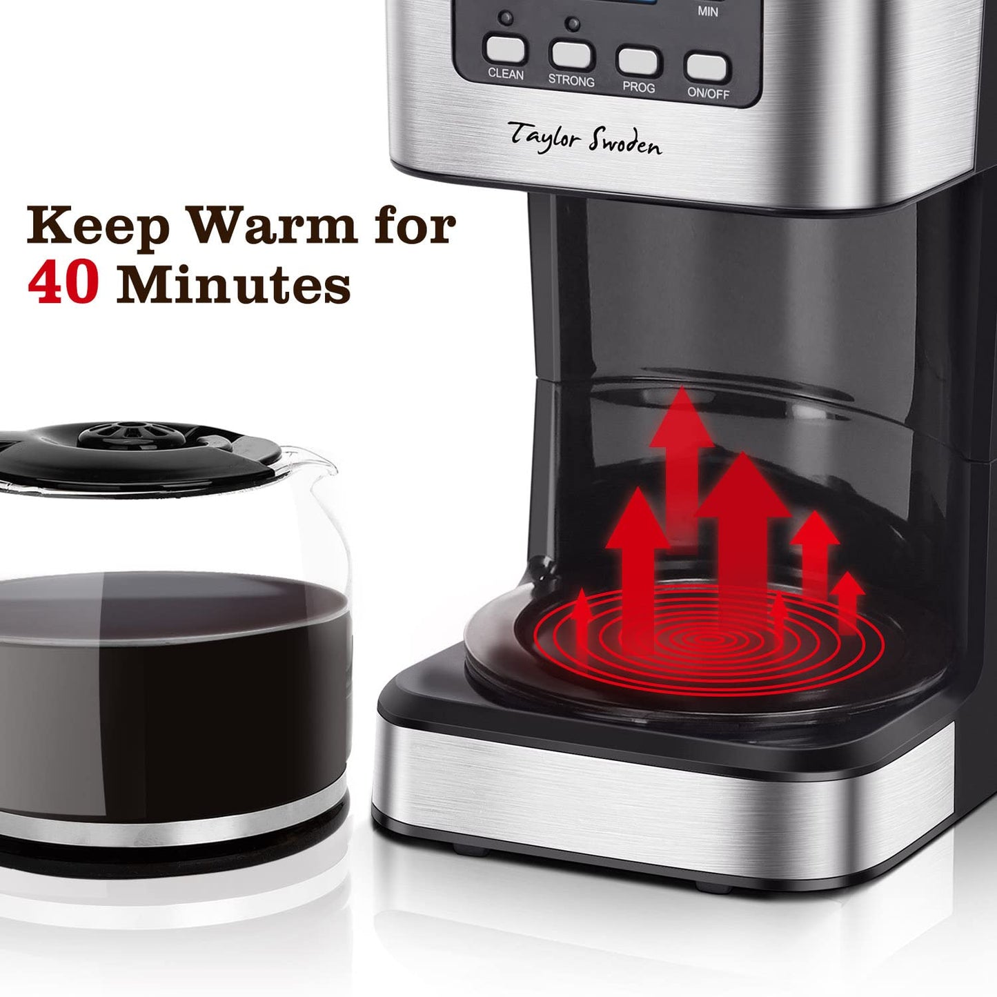 - Taylor Swoden Filter Coffee Machine | Drip Coffee Maker | Programmable 24hr Timer -