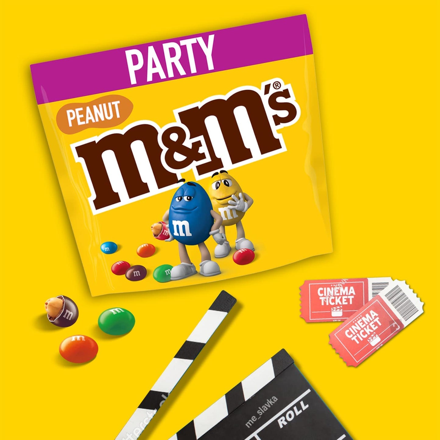 - M&M'S Peanut Milk Chocolate Party Bulk Bag | Chocolate Gift & Movie Night Snacks | 1kg -