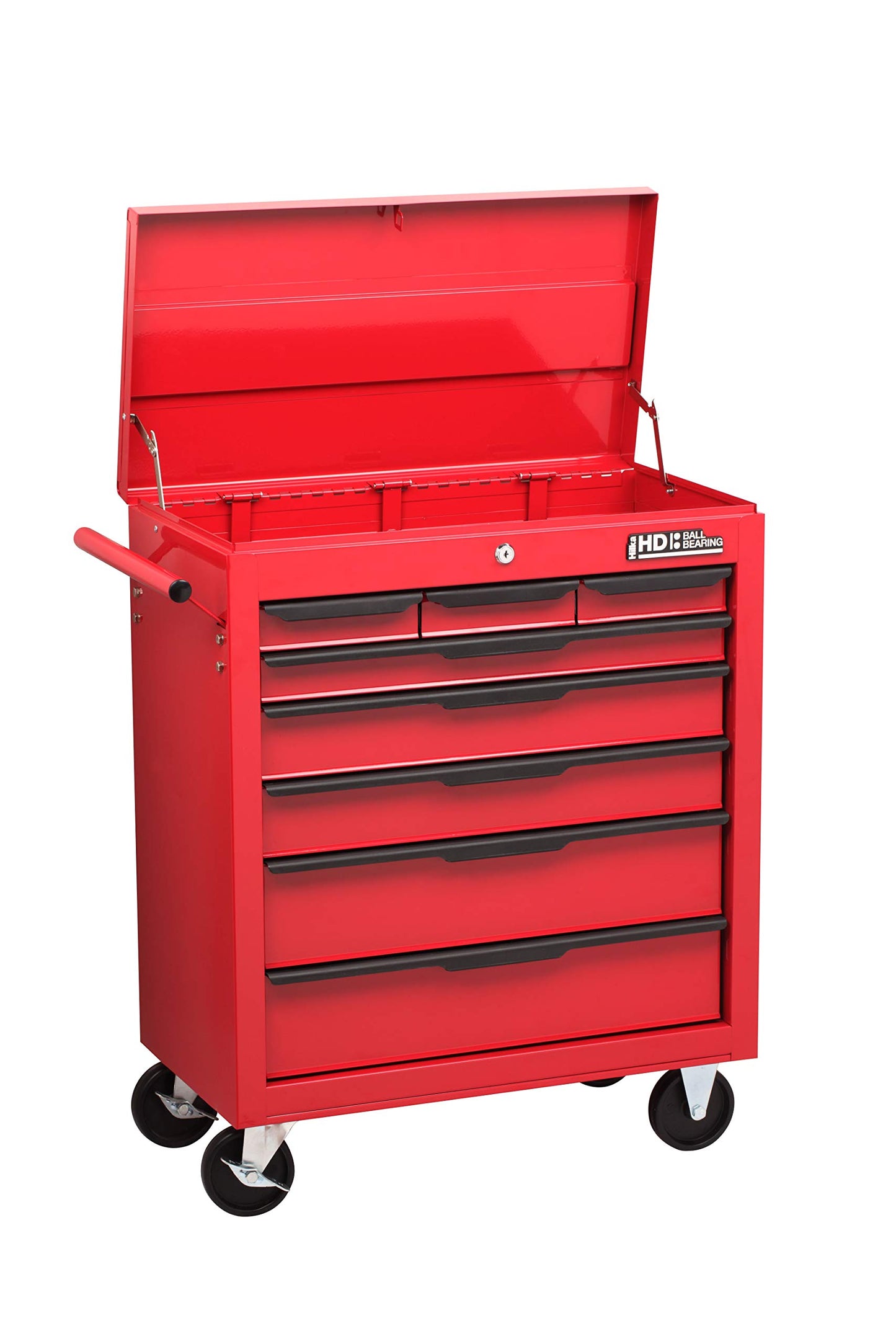 - Hilka Tools G301T8BBS Heavy Duty 8 Drawer Trolley with Lid Storage Bbs  | Red 33v x 67.8 x76.6 -
