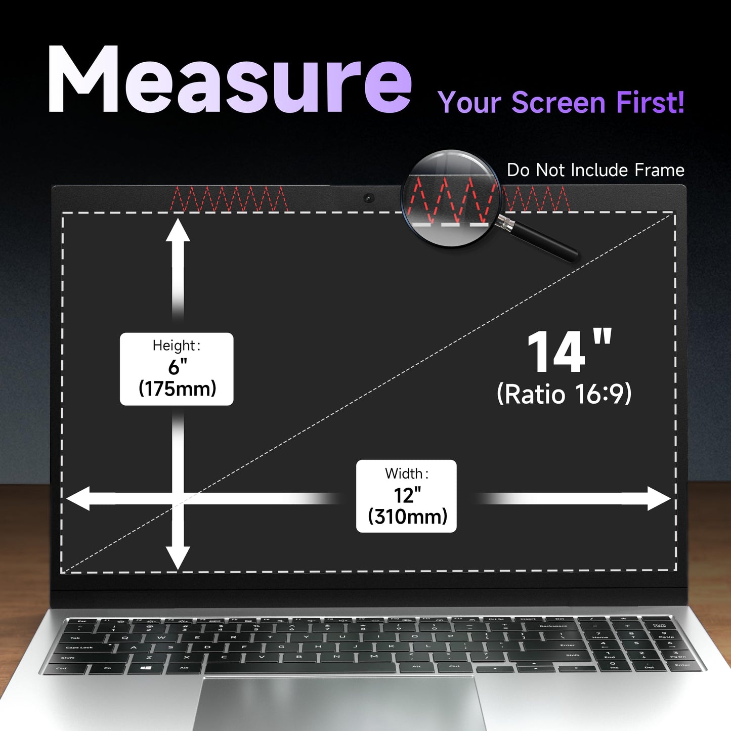 - IPROKKO Laptop Magnetic Privacy Screen -