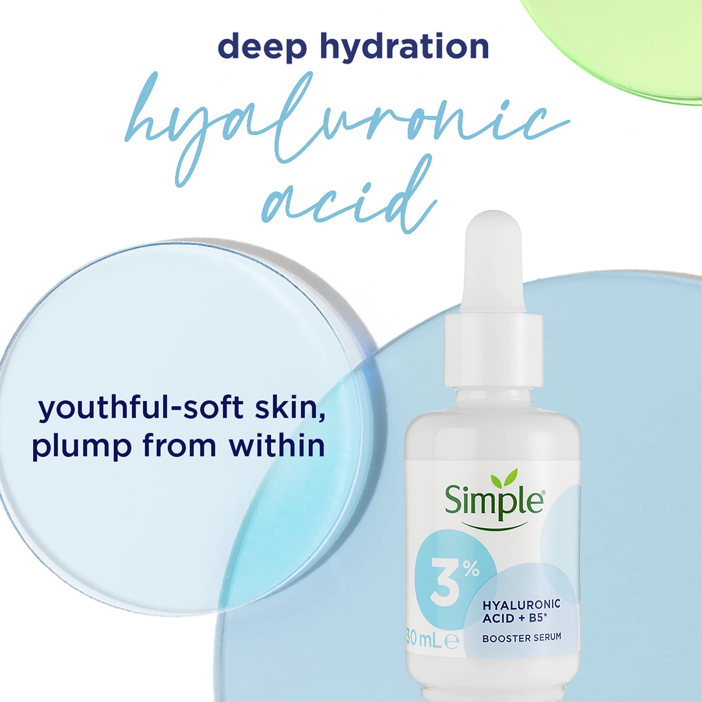 - Simple 3% Hyaluronic Acid | B5* | Serum Booster -