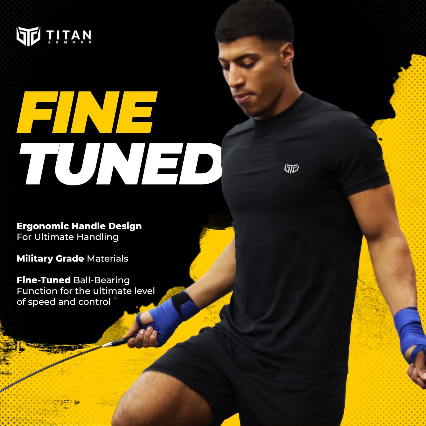 - Titan Armour® | Self-Locking & Adjustable | Adult Speed Skipping Rope -