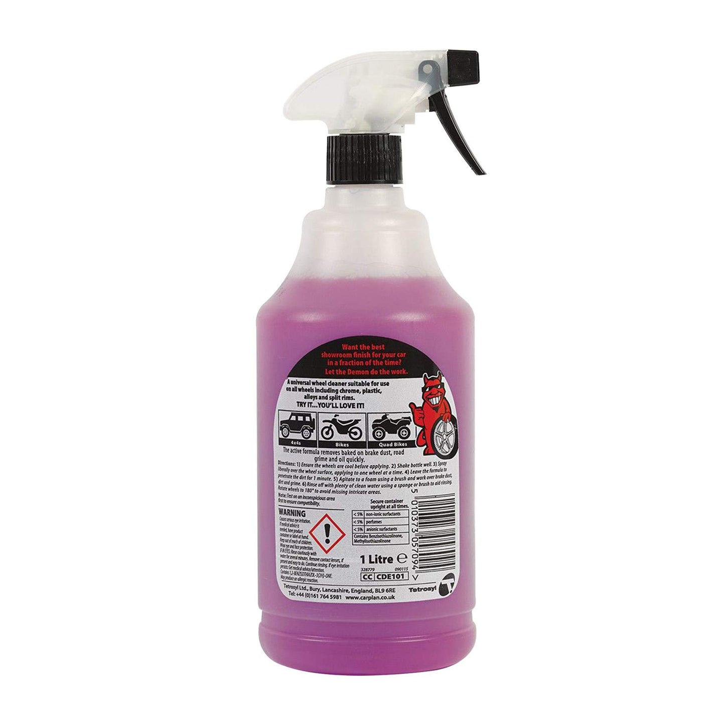 CarPlan Demon Wheels, Fast Wheel Cleaner, 1 Litre (Pack of 2)