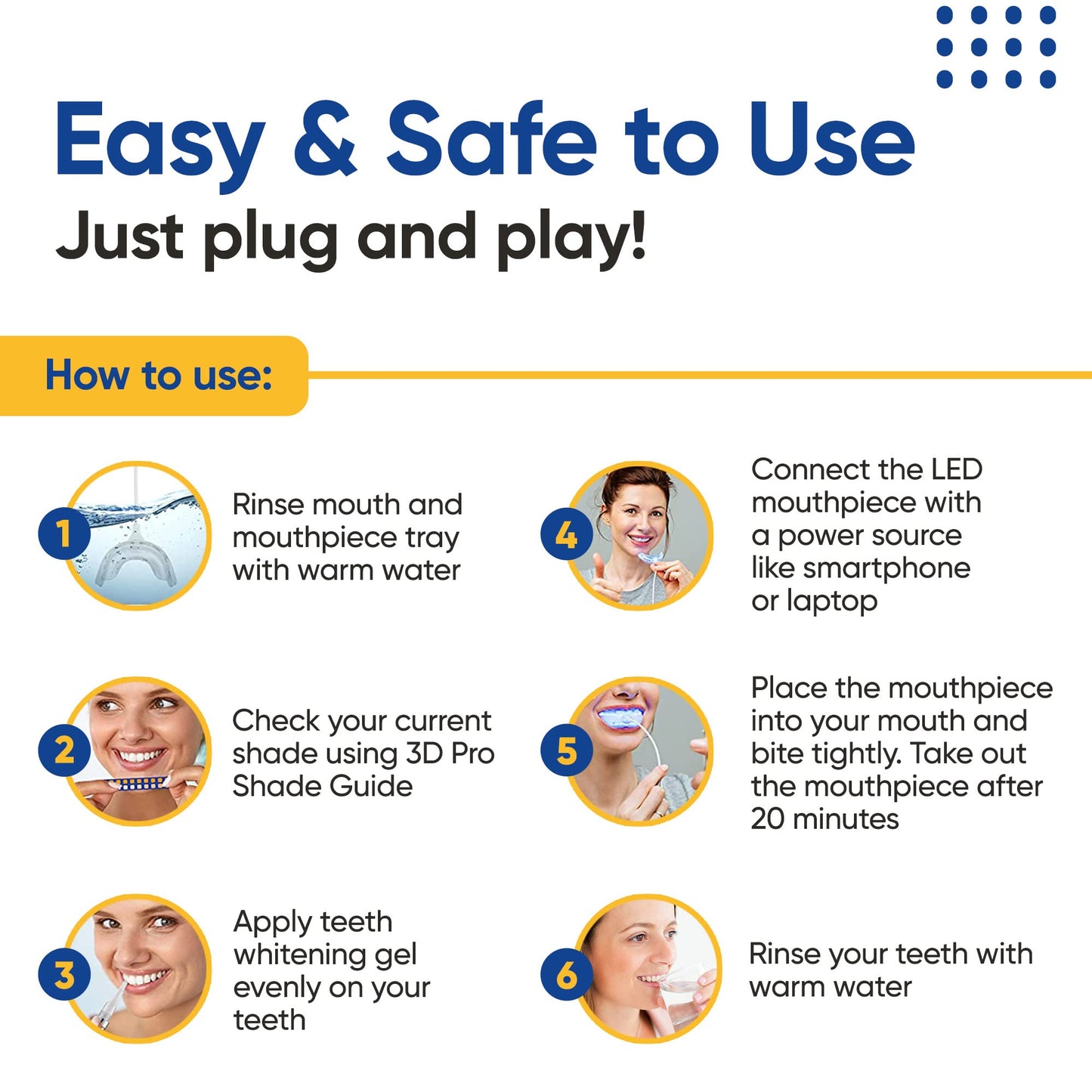 - Rebel Teeth Whitening Kit |Teeth Whitening Pen with Cool Blue LED Light -