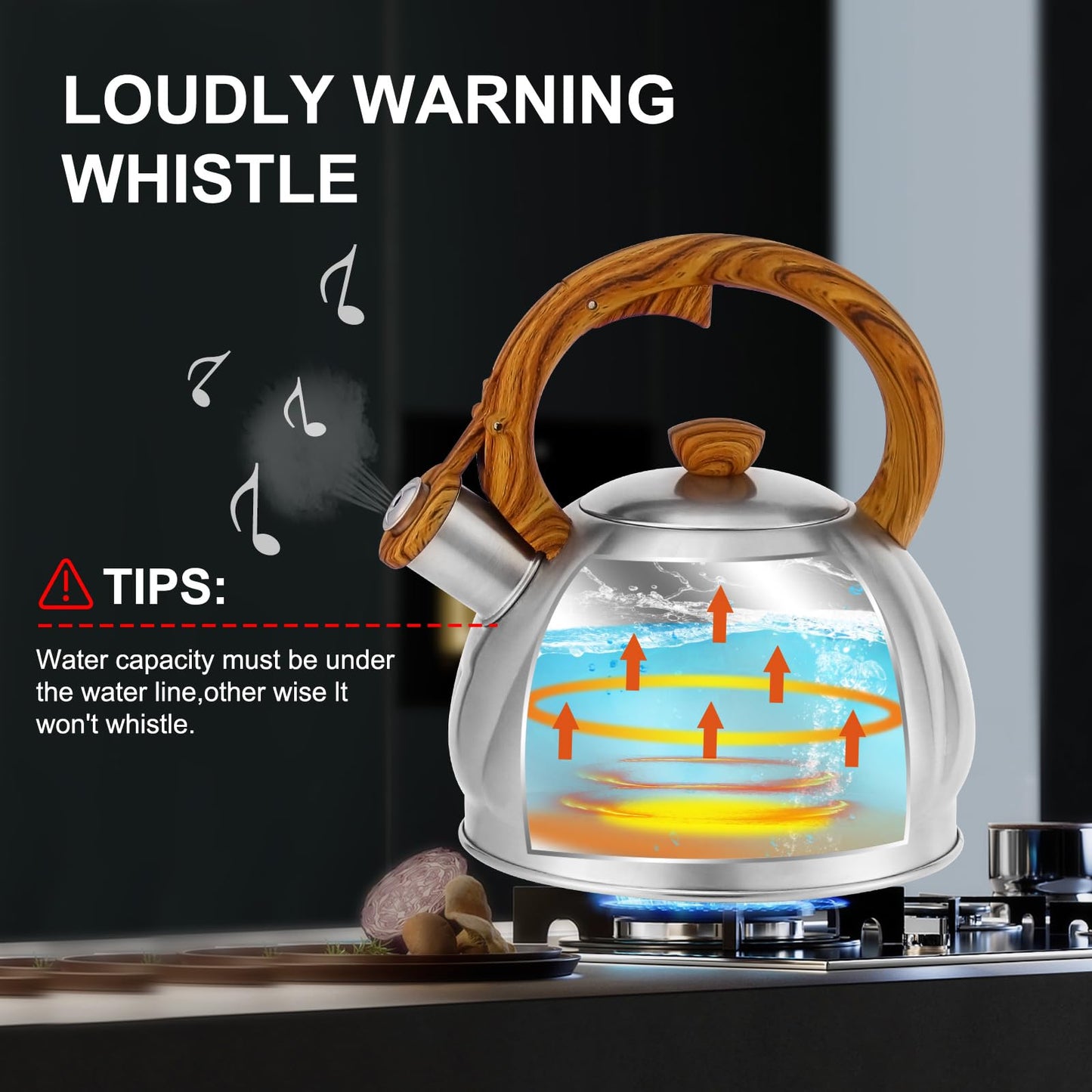 - Haus Roland Tea Kettle | Whistling Kettle | Stainless Steel -