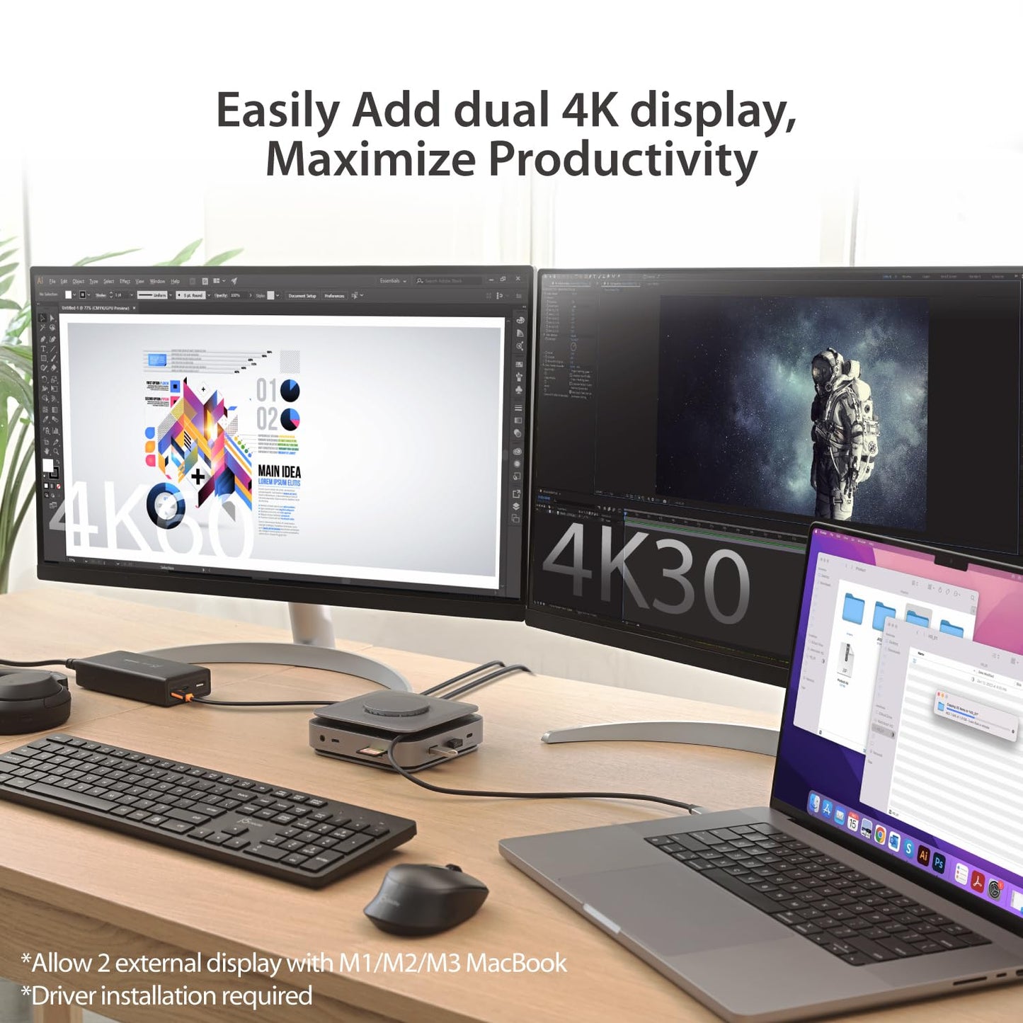 - J5create USB-C Dock Dual 4K HDMI -