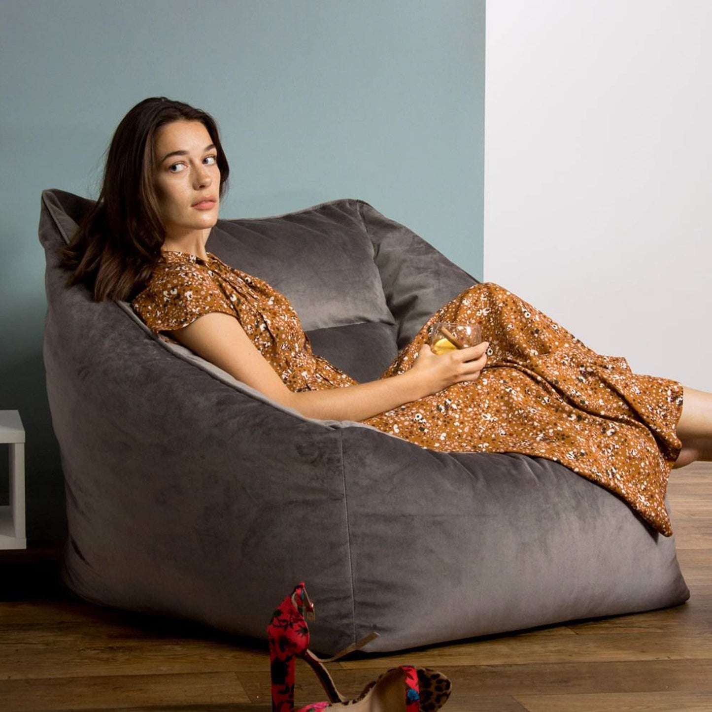 - icon Natalia Bean Bag Chair and Footstool -