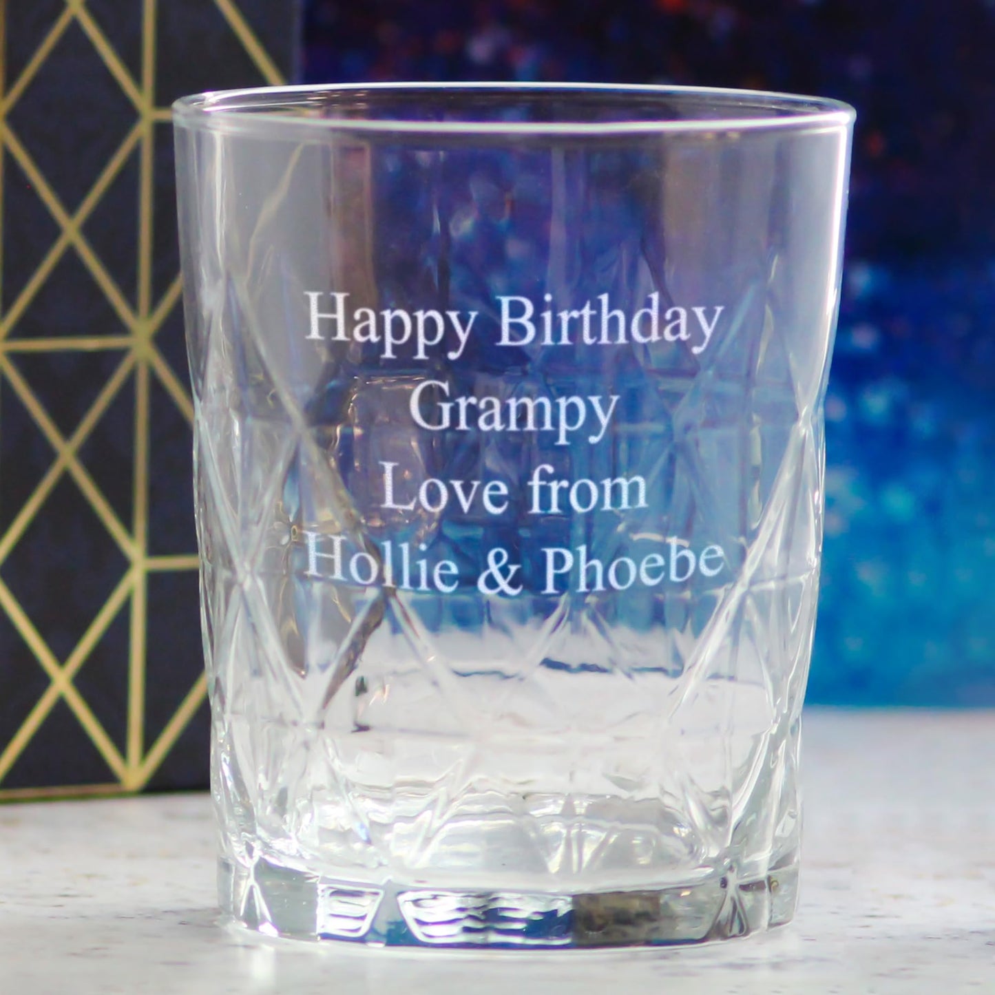 - Personalised Engraved 345ml Keops Whisky Glass -