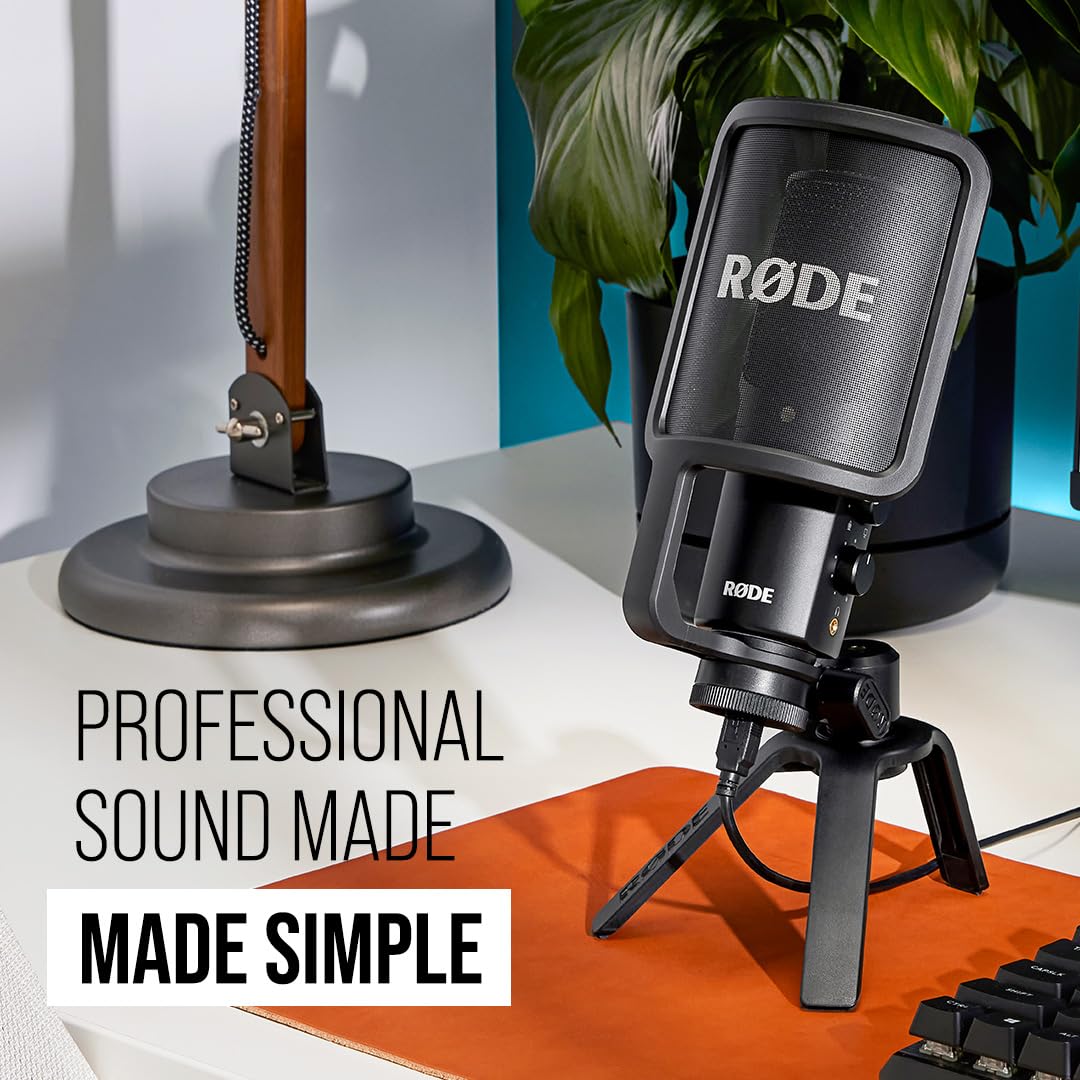 - RØDE NT-USB Versatile Studio | Quality Condenser USB Microphone with Pop Filter and Tripod -