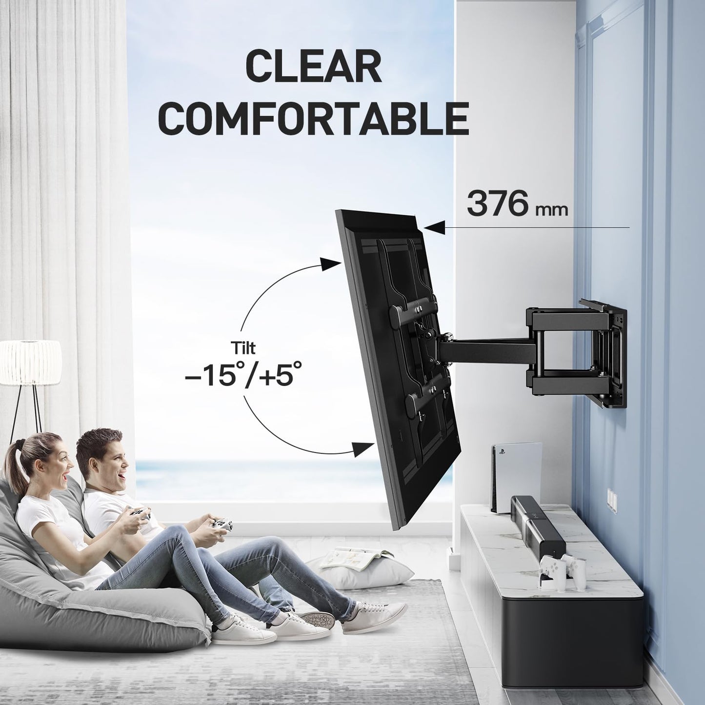 - PERLESMITH TV Wall Bracket | TV Bracket for 37-85 Inch TVs | Max 60kg | TV Wall Bracket -